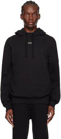Hugo Black Bonded Hoodie