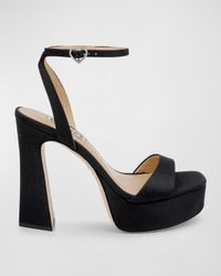 Caia Crystal Heart Platform Sandals