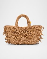 Fanny Spaghetti Fringed Crochet Shoulder Bag