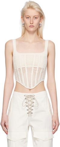 Dion Lee Off-White Suspend Tank Top