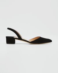 Aspro Suede Block-Heel Slingback Pump