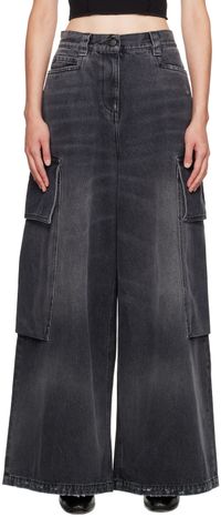 Palm Angels Black Wide Jeans