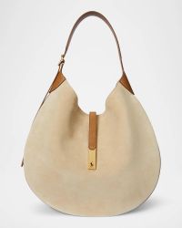 Polo ID Medium Suede and Leather Shoulder Bag