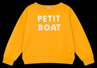Petit Bateau - Sweat col rond imprimé en coton - Taille 12A - Orange