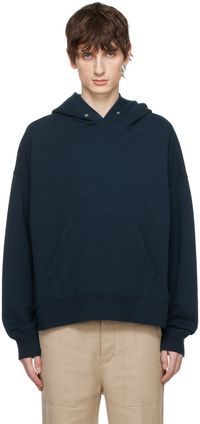 visvim Pull à capuche Amplus SB bleu marine