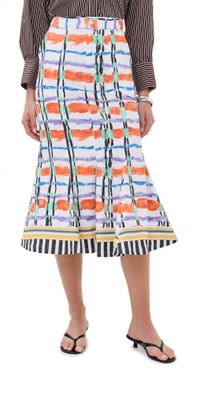 Stella Jean Printed Midi Skirt Multi 40