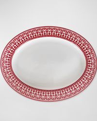 Casablanca Crimson Large Rimmed Oval Platter