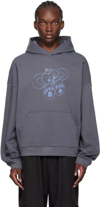 We11done Gray Monster Hoodie
