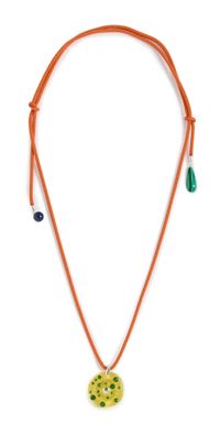 Fry Powers Resin Crystal Necklace Canary Multi One Size