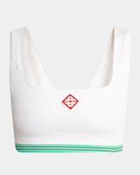 Logo Seamless Rib Sports Bra