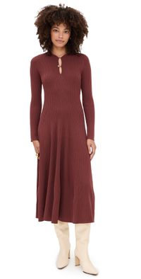 ASTR the Label Fallyn Sweater Dress Brown XS