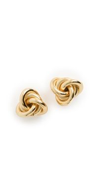 SHASHI Knot Stud Earrings Gold One Size