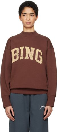 ANINE BING Burgundy Bradie 'Bing' Sweatshirt