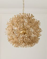 Beaded Flower Burst 28.5" 3-Light Chandelier