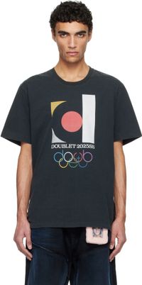doublet T-shirt noir à logo 'DOUBLET2025SS'