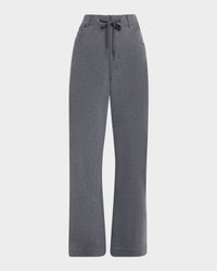 Wide-Leg Knit Trousers