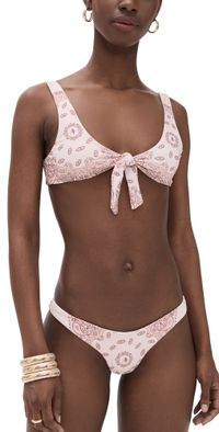 The Attico Bikini Set Beige/Pale Pink/Light Coral XS