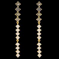 Lavani Jewels - Boucles d'oreilles fines - Taille Unique - Gris