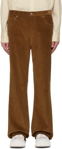 Recto Brown Cotton Trousers