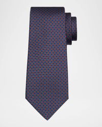 Men's Silk Small Square Seven-Fold Tie