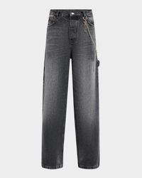 Charm Chain Oversized Wide-Leg Jeans