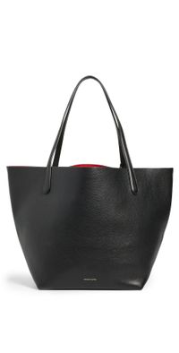 Mansur Gavriel Everyday Soft Tote Black/Flamma One Size