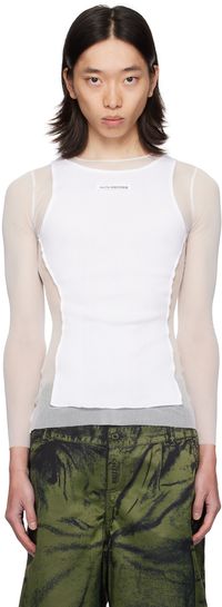 Jean Paul Gaultier T-shirt à manches longues Petit grand blanc - Fashion Fiction