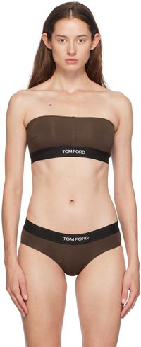 TOM FORD Brown Modal Signature Bandeau Bra