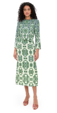 ALEXIS Larissa Dress Blue/Sage Print S