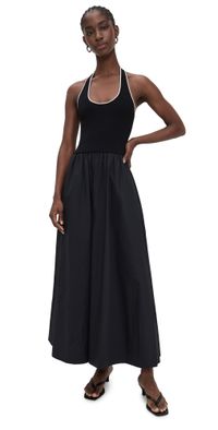 St. Agni Halter Gathered Dress Black XL