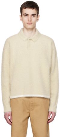 JACQUEMUS Off-White Le Papier 'Le Polo Neve' Polo