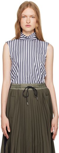 sacai Navy Striped Top