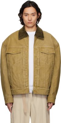 Feng Chen Wang Tan Washed Canvas Workwear Jacket