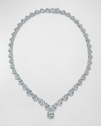 Pear Cubic Zirconia Graduated Necklace