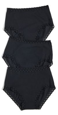 Natori Bliss Full Brief 3 Pack Black XL