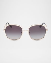 Sofia 57mm Metal Round Sunglasses