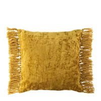 Blanc D'ivoire - Housse de coussin en velours irisé - Taille 50x50 - Jaune
