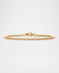 Men's Box Chain Bracelet in 18K Gold, 2.7mm