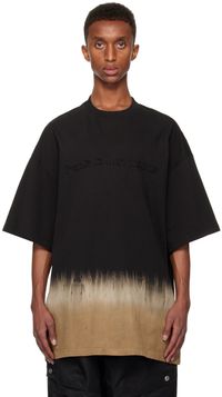 Feng Chen Wang Black & Khaki Tie-Dye T-shirt