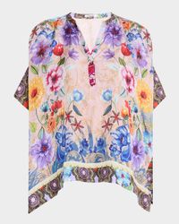 Louella Floral-Print Silk Blouse