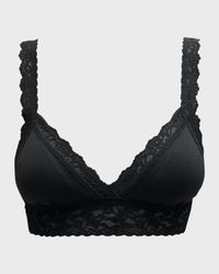 Organic Cotton Padded Lace-Trim Bralette