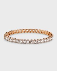 Scallop 18K Rose Gold Scallop Diamond Bangle, 5.75tcw
