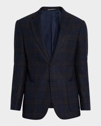 Men's Wool Plaid G Line Sport Coat