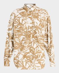 Monili Collar Herbarium Poplin Button-Down Shirt