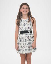 Girl's Kayla Butterfly Printed Dress, Size 7-16