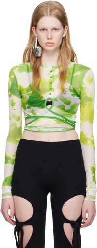 Ottolinger SSENSE Exclusive Green Long Sleeve T-Shirt