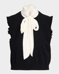 Chiara Sleeveless Tie-Neck Top
