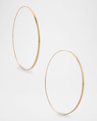 50mm Medium Flat Magic Hoop Earrings in 14K Yellow Gold