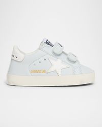 Boy's School Leather Low Top Sneakers, Baby