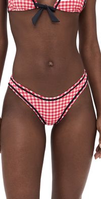 Frankies Bikinis Dove Bikini Bottoms Cherry Picnic XL